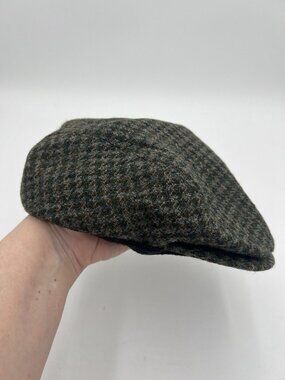 LL Bean Harris Tweed Newsboy Cap Gore-Tex Wool Hat Mens Large Made in USA